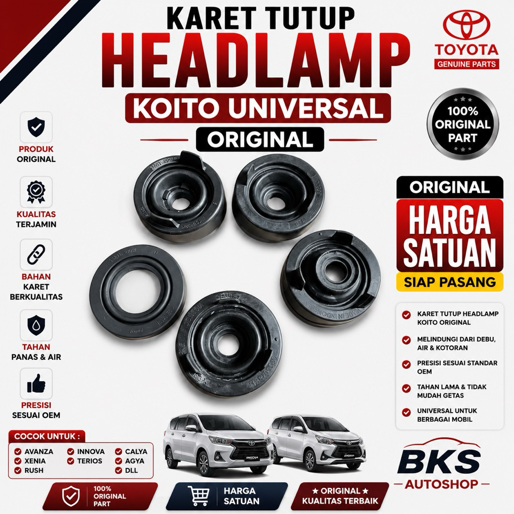 Karet Tutup Headlamp Koito universal Original