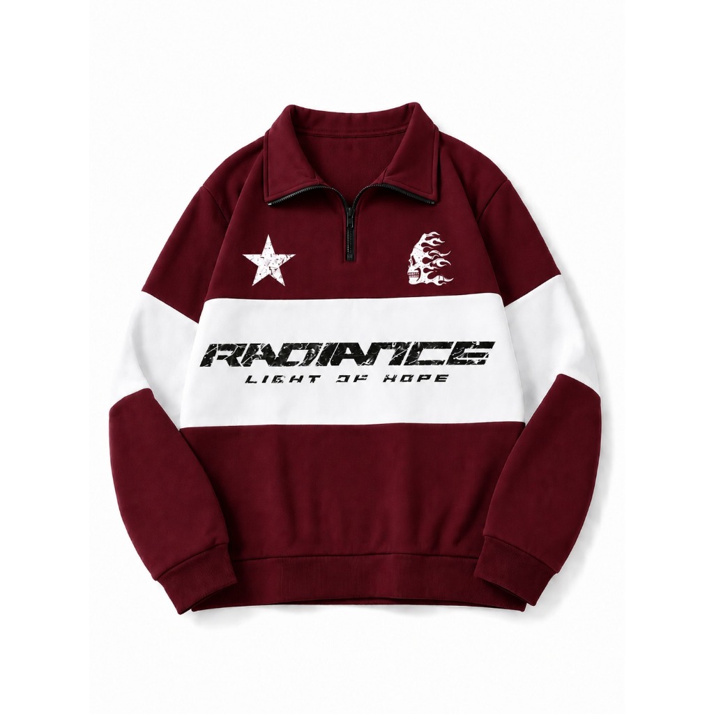 Sweater Half Zip Racing Unisex Sweater Half Zip Fleece Premium