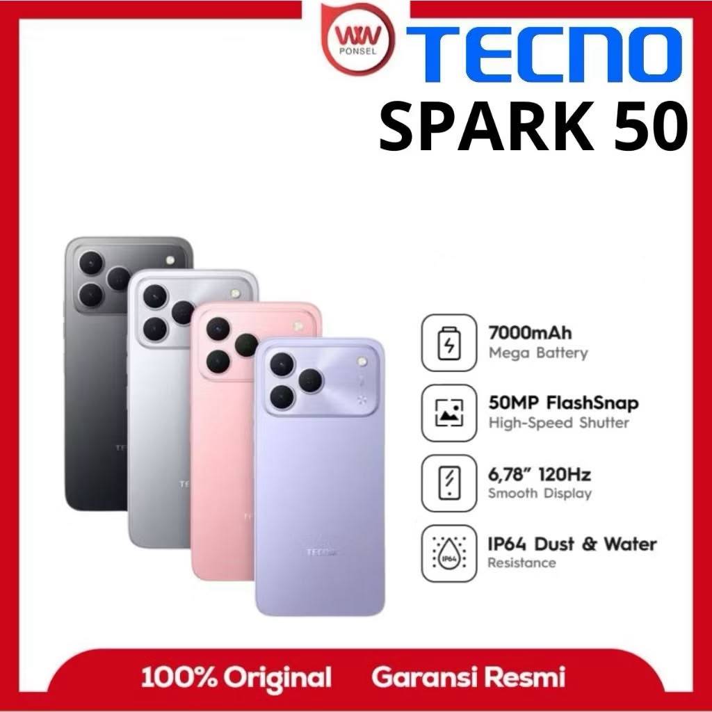 Hp Tecno Spark 50 Ram 6GB Internal 128GB Garansi Resmi