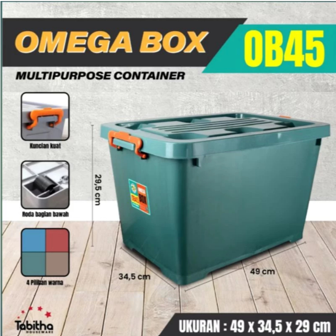 Container Box Plastik Kotak Penyimpanan Besar Jumbo Serbaguna Dengan Roda / Container Box Plastik Ju