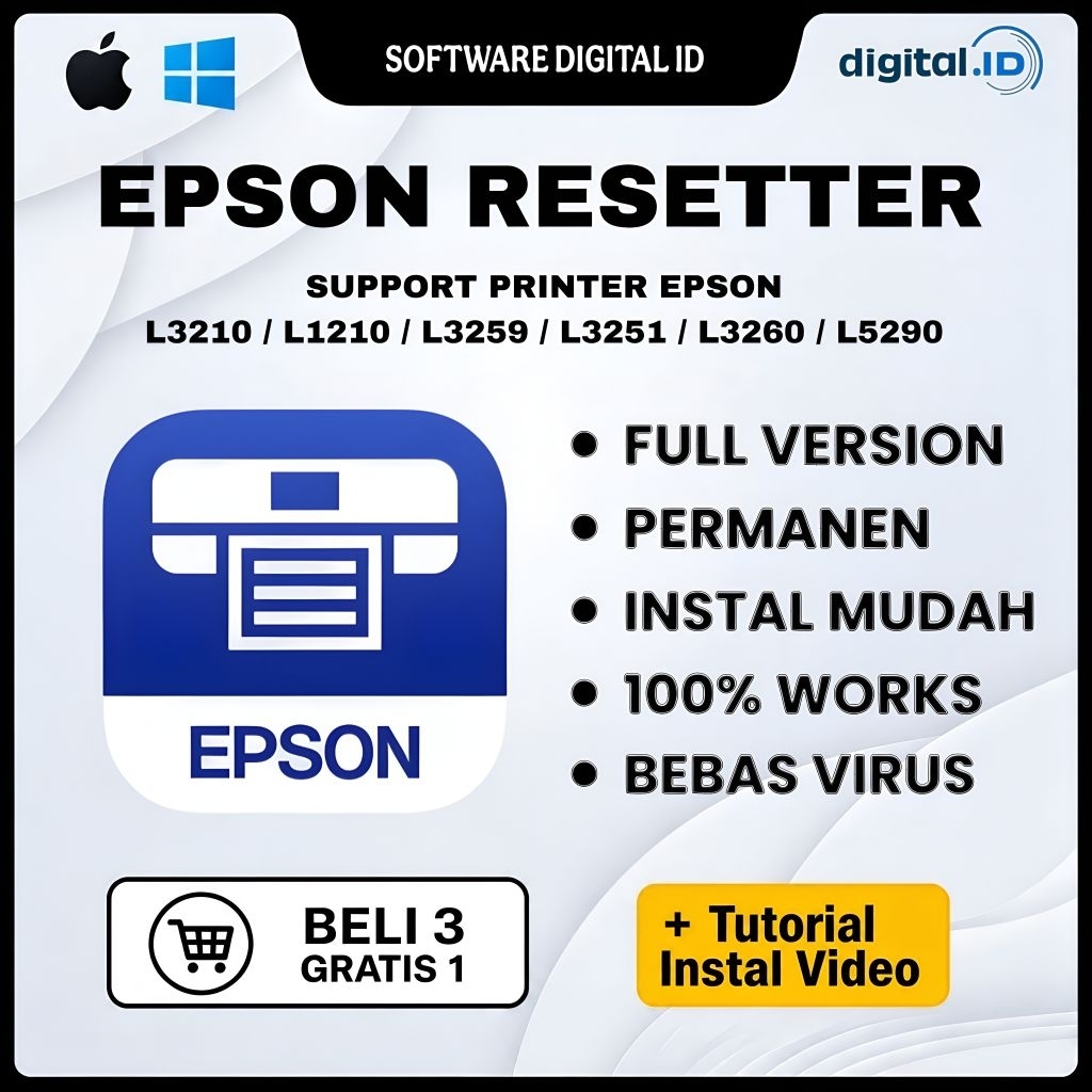 Epson Resetter L3210-L5290 full version Lifetime Permanen Windows Tersedia Versi L3210 / L1210 / L32