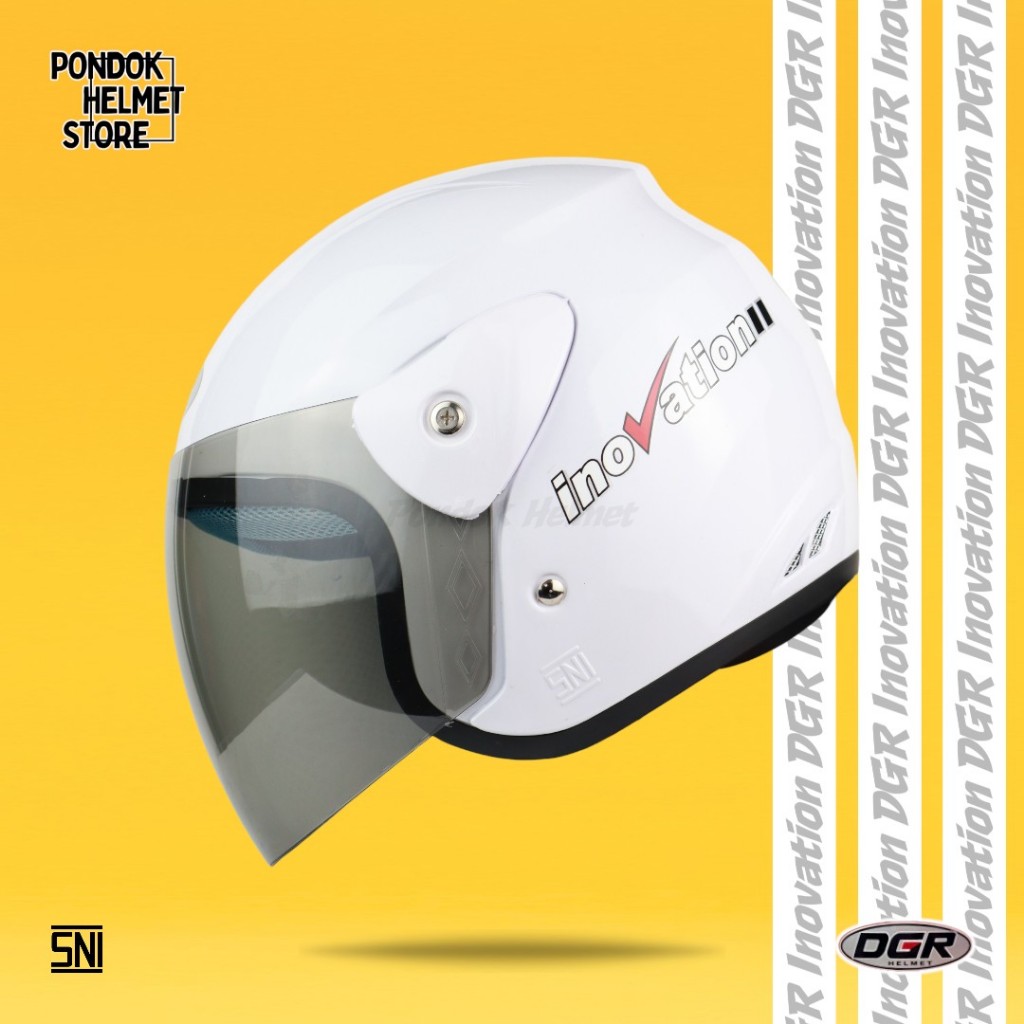 DGR Inovation Solid - White - Helm Half Face