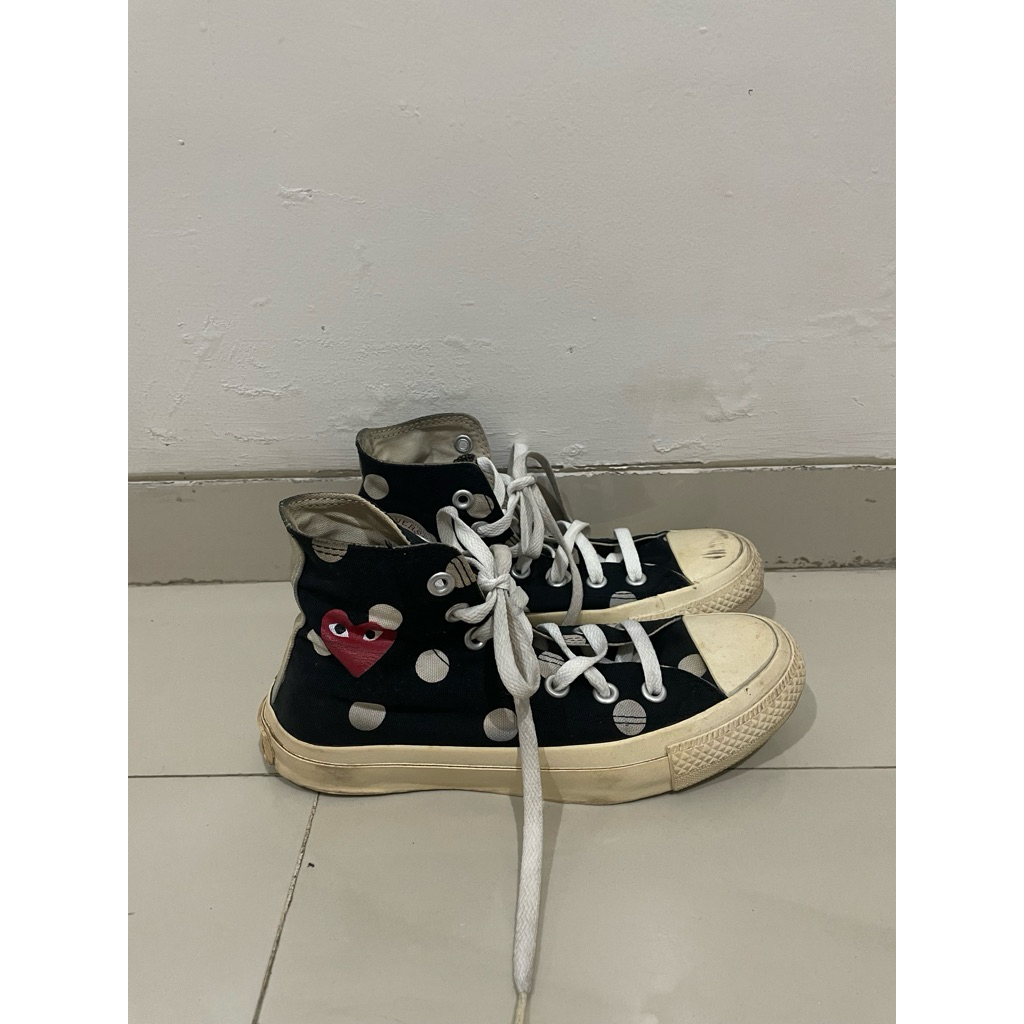 Converse Hi x CDG Polkadot