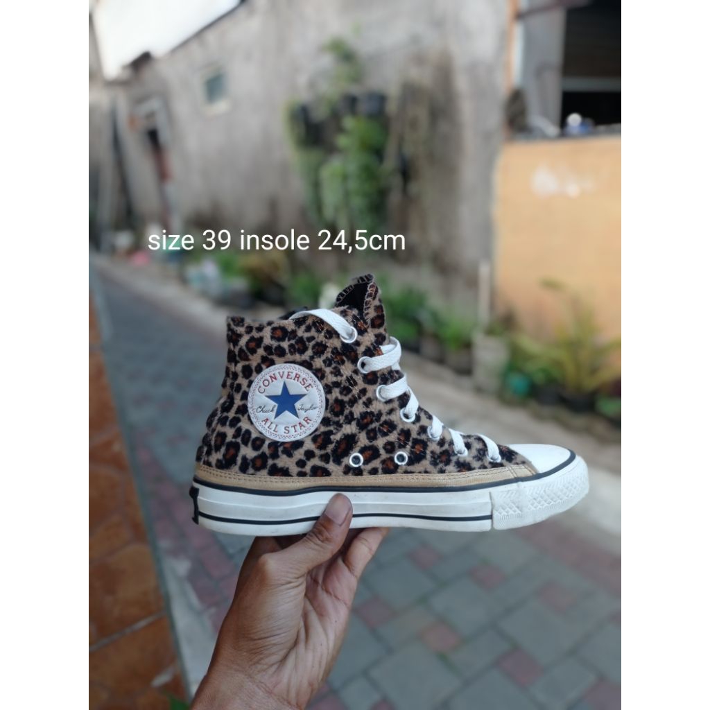 Converse Allstar motif leopard suede sneakers second original