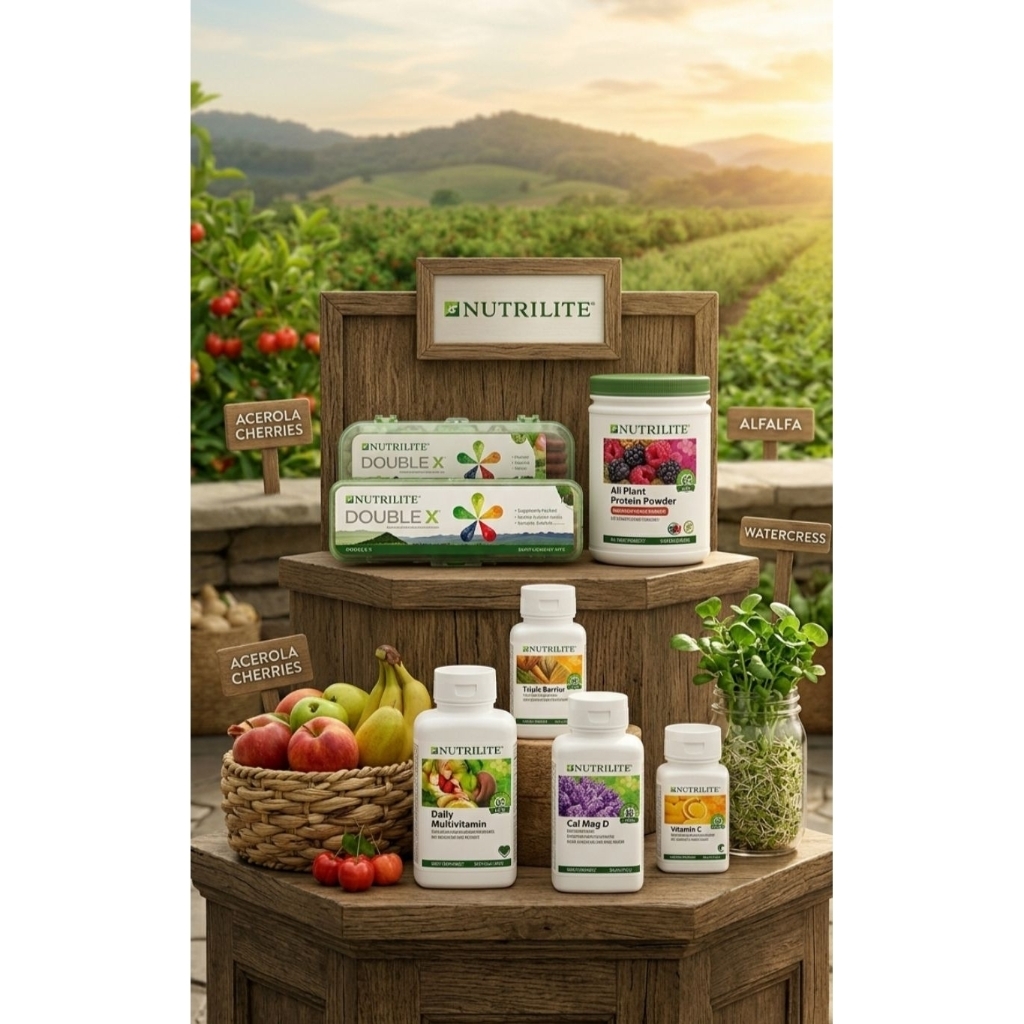 [ORI] Nutrilite Original Hi Protein Daily Bilberry Lutein Cal Mag D Double X Tray Original Amway