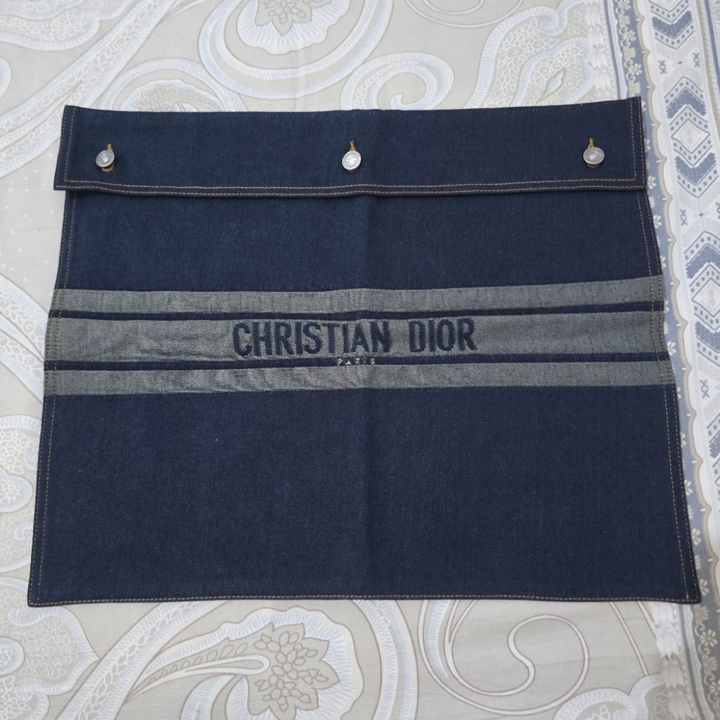 RARE Dior denim clutch bag tas tenteng tangan