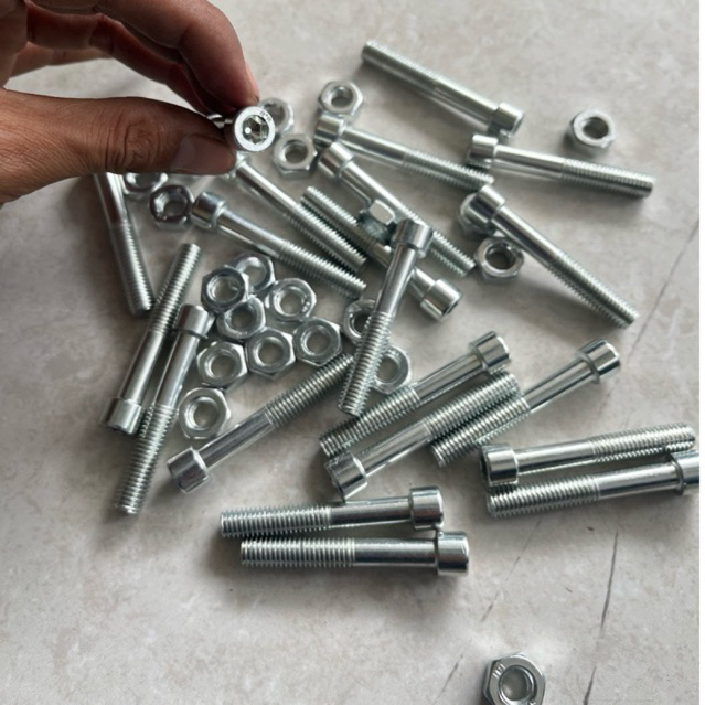 Baut+Mur L6 M8X50mm (kunci 14) 8.8