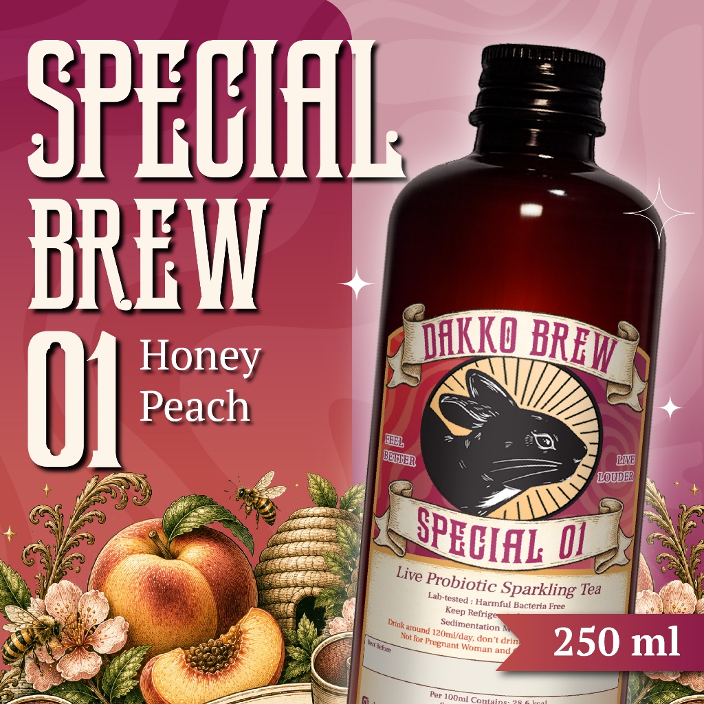 Dakko Special Brew Kombucha Honey Peach  250 ml
