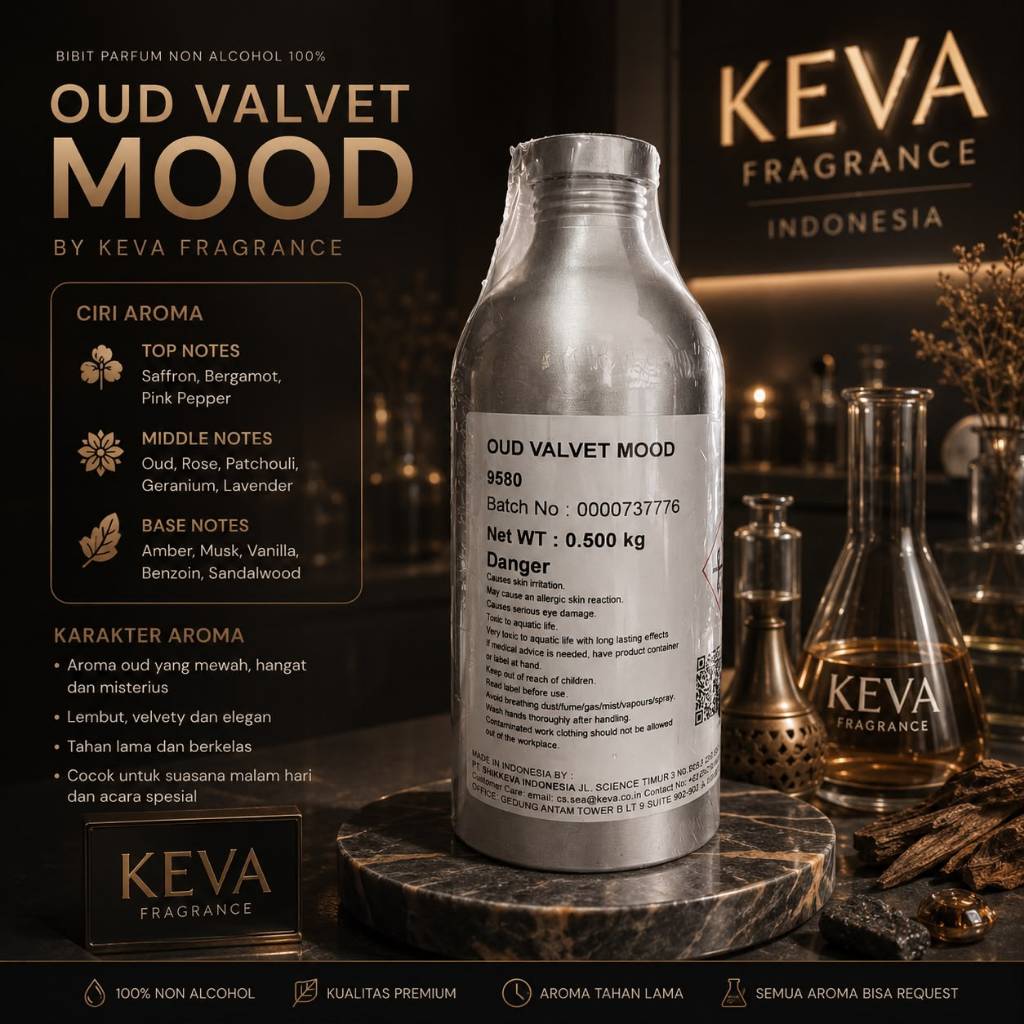 bibit parfum - OUD VALVET MOOD K9580 | BY KEVA bibit parfum murni kemasan 500gr segel
