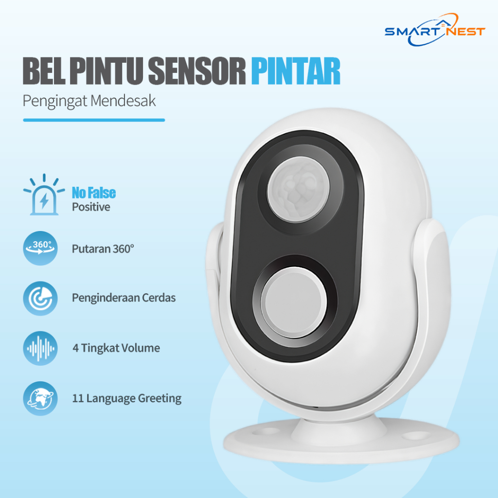 Motion Sensor Doorbell  Alarm Sensor Gerak Anti Maling Bel Sensor Alarm Anti Maling + Bel Pintu Otom