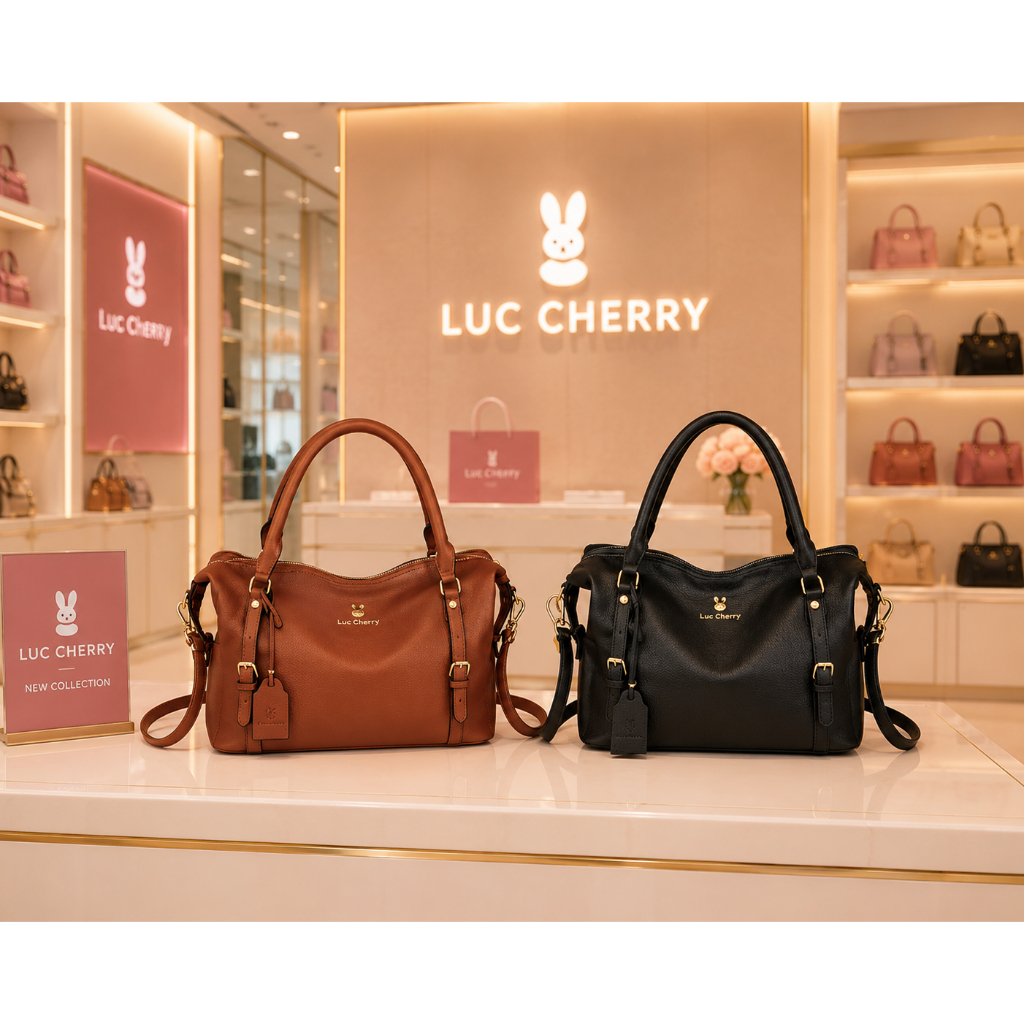 RJ 41006 RISCE (FREE PAPERBAG + SERTIFIKAT) TAS LUC CHERRY LC ORI HAND BAG IMPORT WANITA CEWEK PEREM