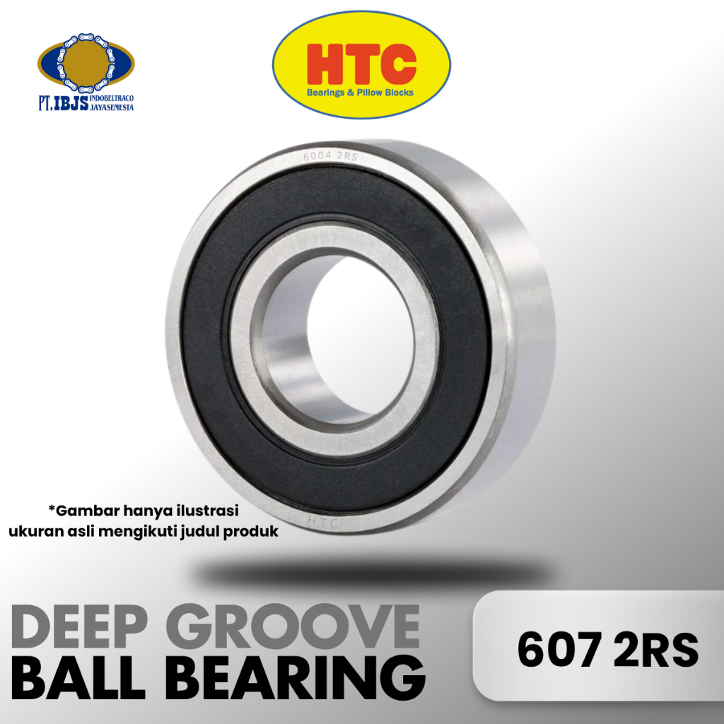Bearing 607 2RS HTC - Laher Laker 607 2RS Tutup Karet
