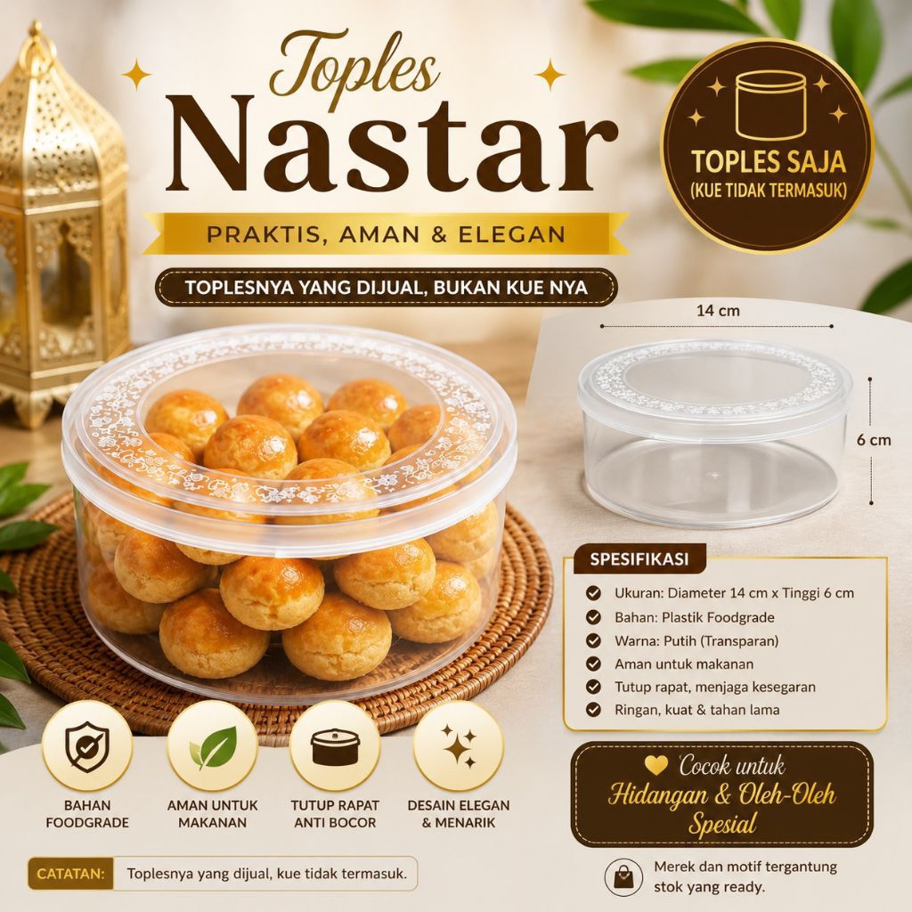 Toples Kue Kering NASTAR 1/2 kg 500gram