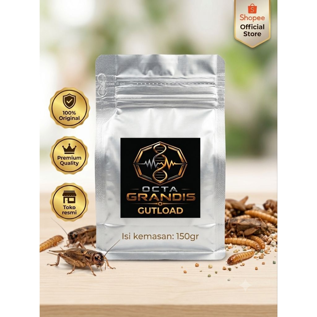 Octa Grandis Gutload 150gr | Pakan Jangkrik | Gutload