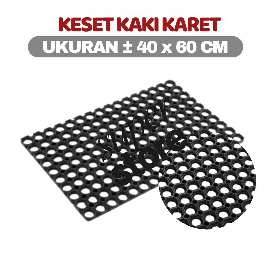Keset Kaki Keset Karet Anti Slip Keset Karet Kamar Mandi Keset Karet Lubang Uk 40 x 60 cm