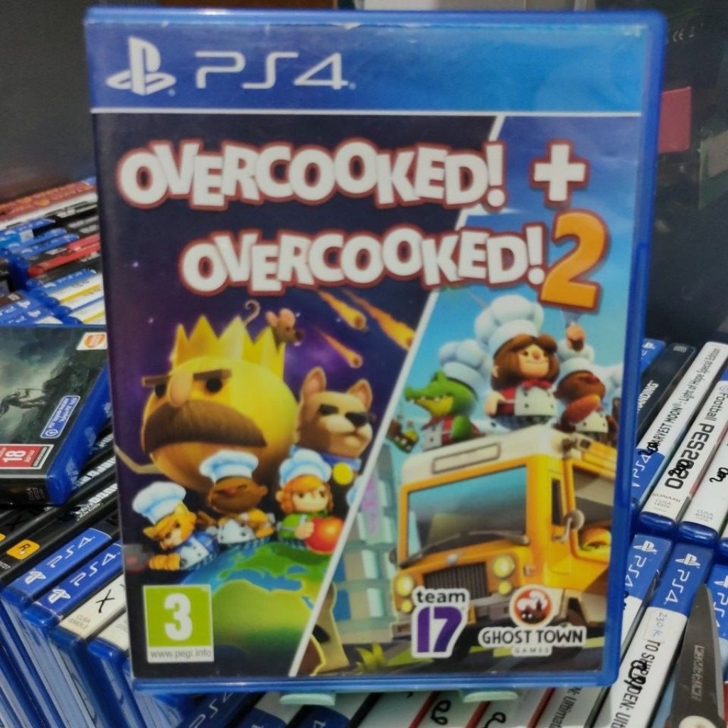 overcooked + overcooked 2 PS4 PS5 kaset game Playstation