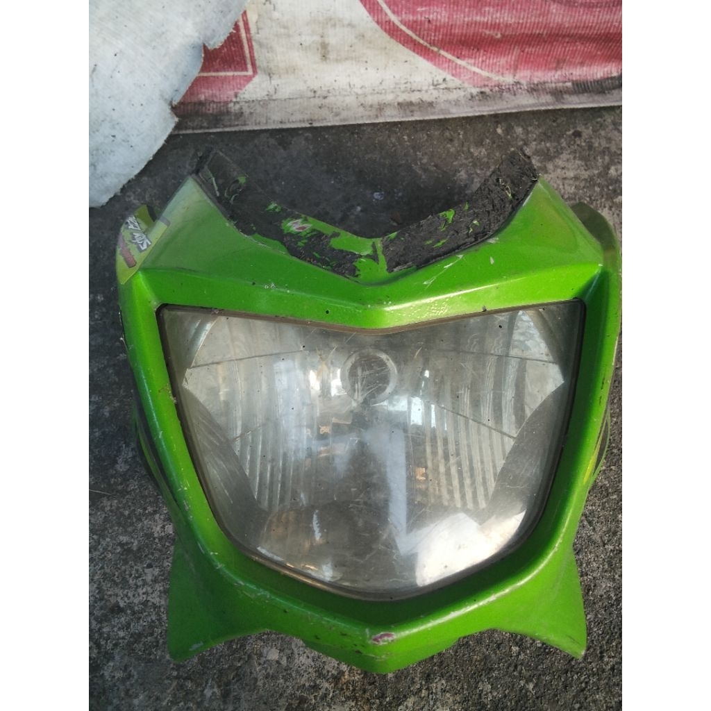 batok totok kepala set lampu depan kawasaki ninja r barong