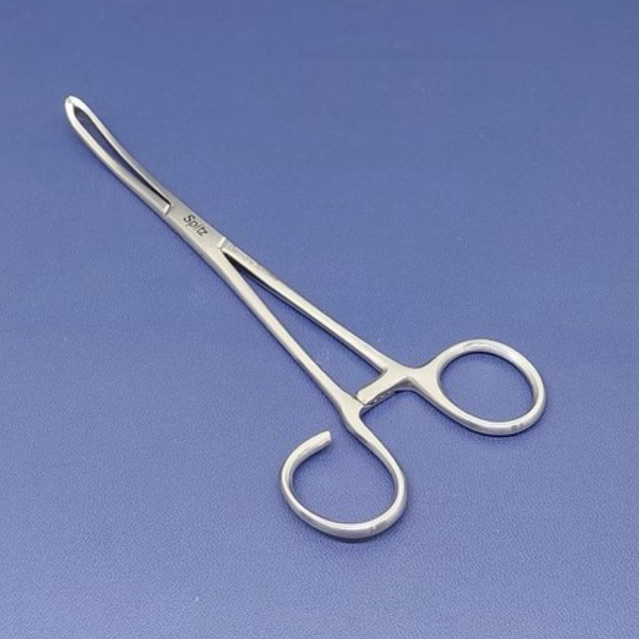 Alat Kesehatan "White" Tonsil Grasping Forcep 18cm - Spitz