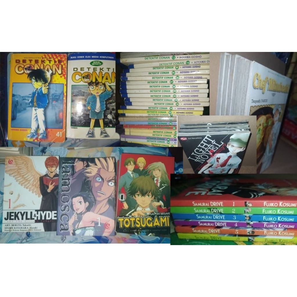 SET KOMIK Detective Conan 13 16 19 20 40-53 Naruto Ayashiya the Demon Slayer Totsugami La Mosca Ligh