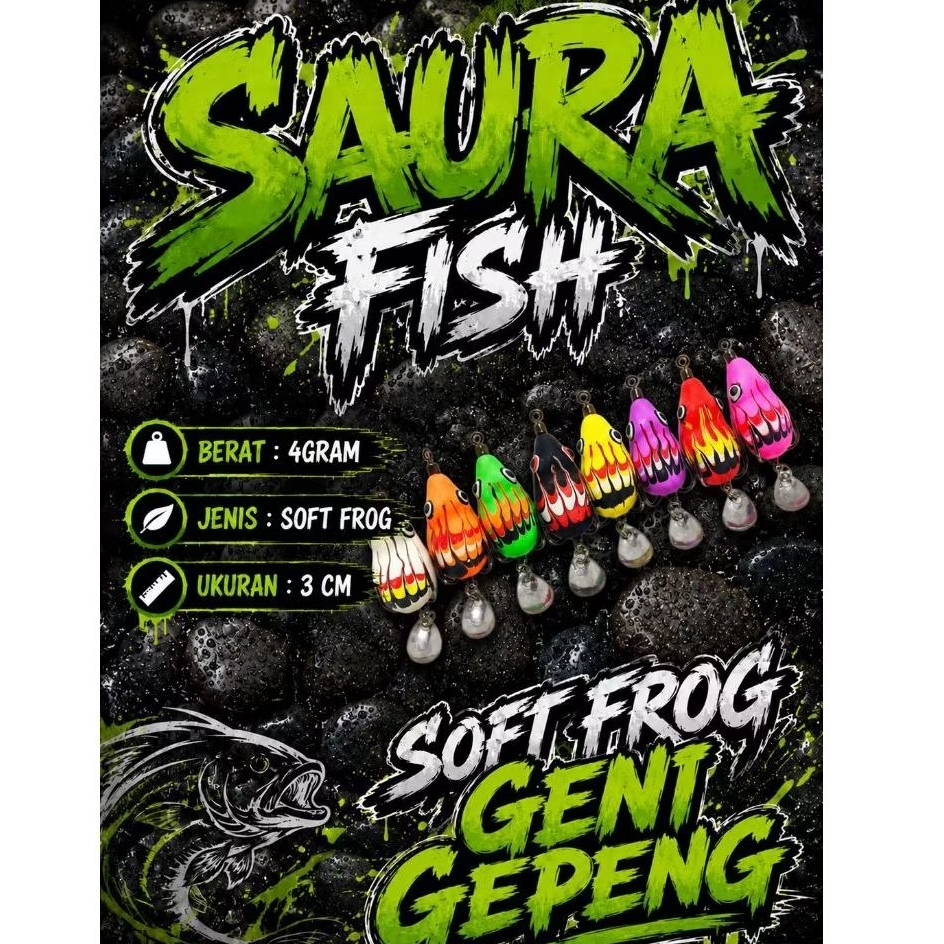 SOFT FROG 3CM|soft lure|SoftFrog 3cm geni gepeng 3cm