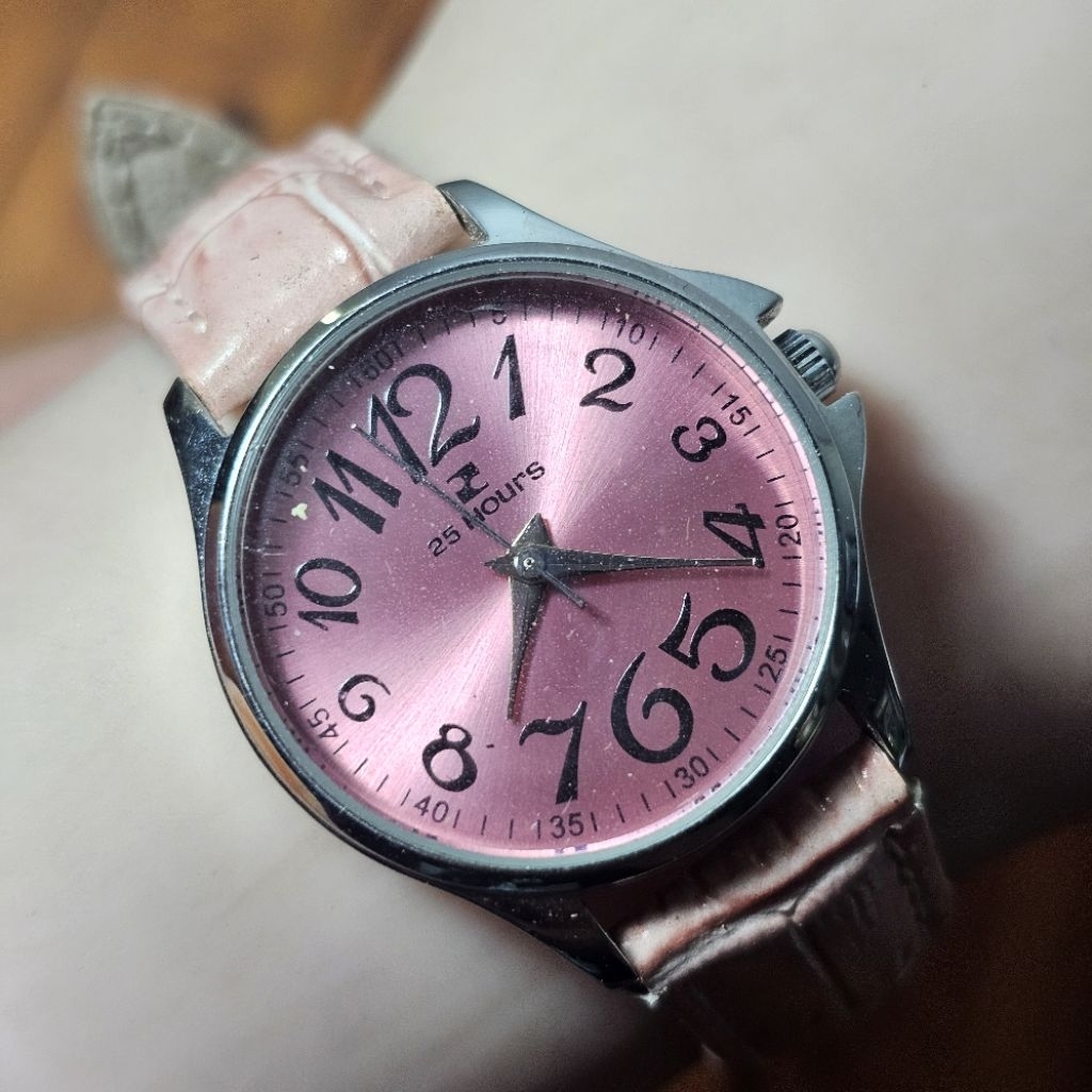 Jam 25 Hours Silver Pink Ladies Bekas