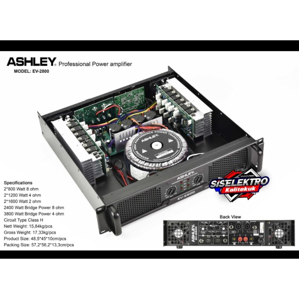 Ashley ev2800 power amplifier Ashley EV 2800