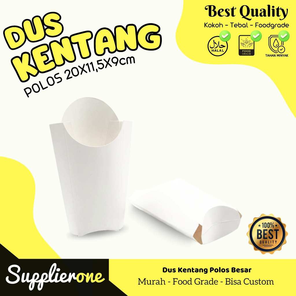 Kemasan Kentang Goreng Panjang / Dus Kentang Goreng Panjang / Box Kentang Goreng Panjang