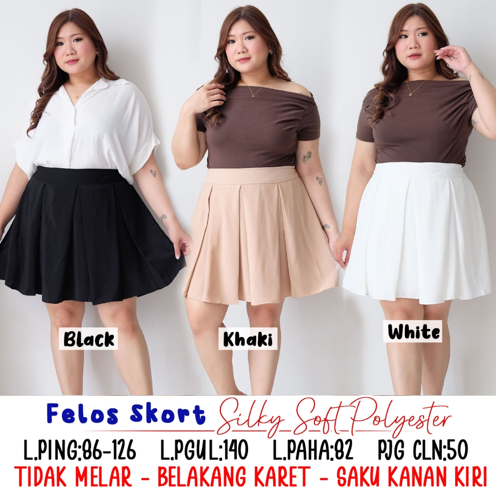 FELOS SKORT ROK CELANA WANITA BIG SIZE JUMBO MURAH BIGSIZE BESAR OVERSIZE