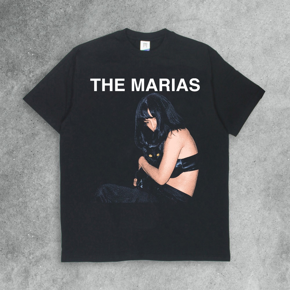 Kaos The Marias Black Cat Tshirt Mercandise