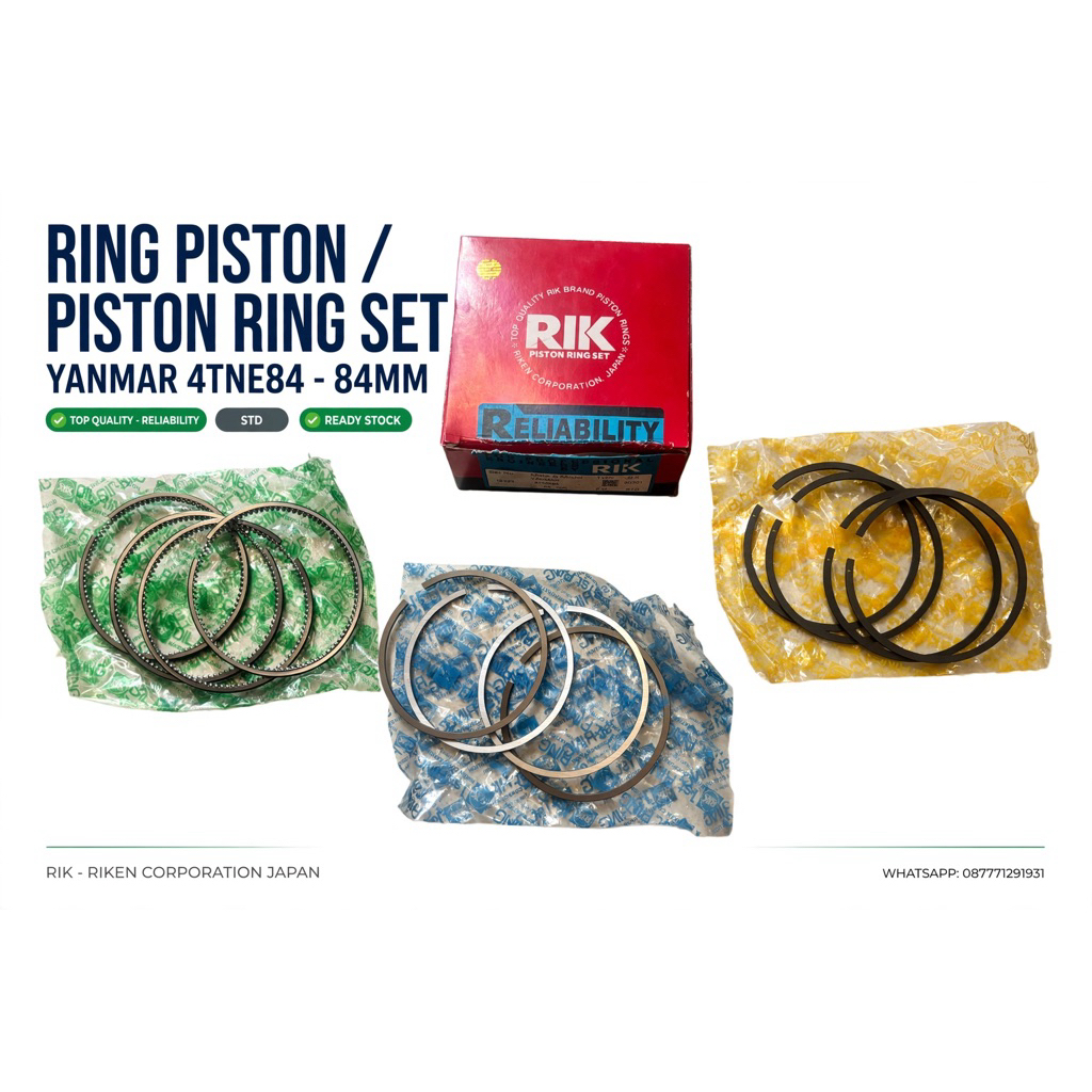 ring piston yanmar 4tne84 riken jp