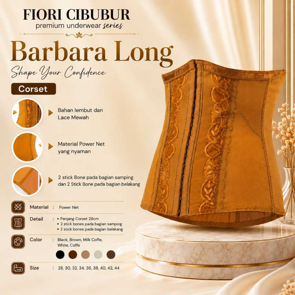 Barbara Long Corset - FIORI
