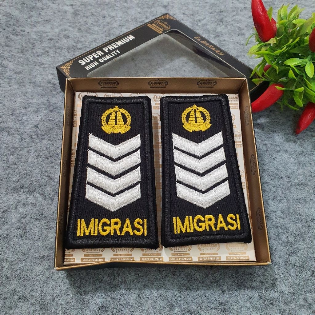 PANGKAT PDH IMIGRASI 2D FULL BORDIR TIMBUL TERBARU ATRIBUT KEMENIMIPAS / LAPAS / IMIGRASI / POLUSPAS