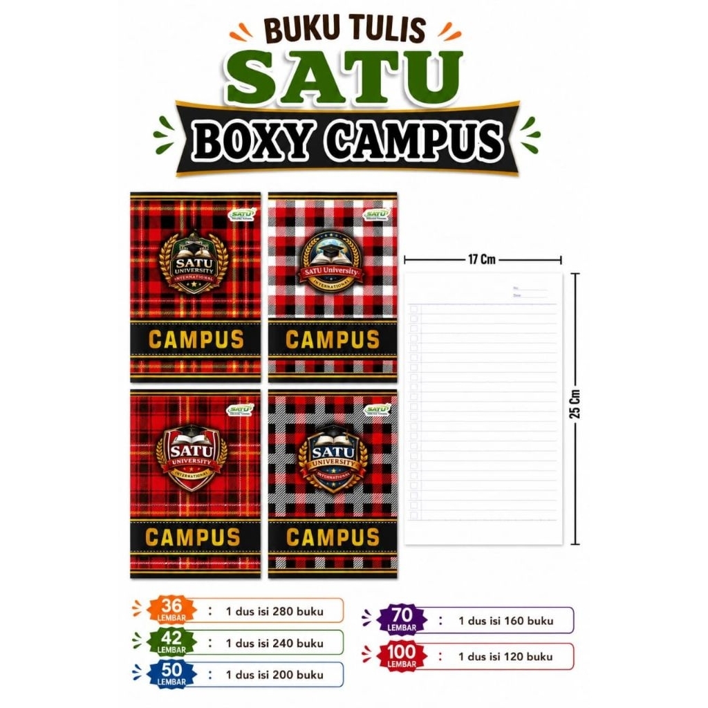 BUKU TULIS PANJANG CAMPUS 100 LEMBAR (1 BUKU)