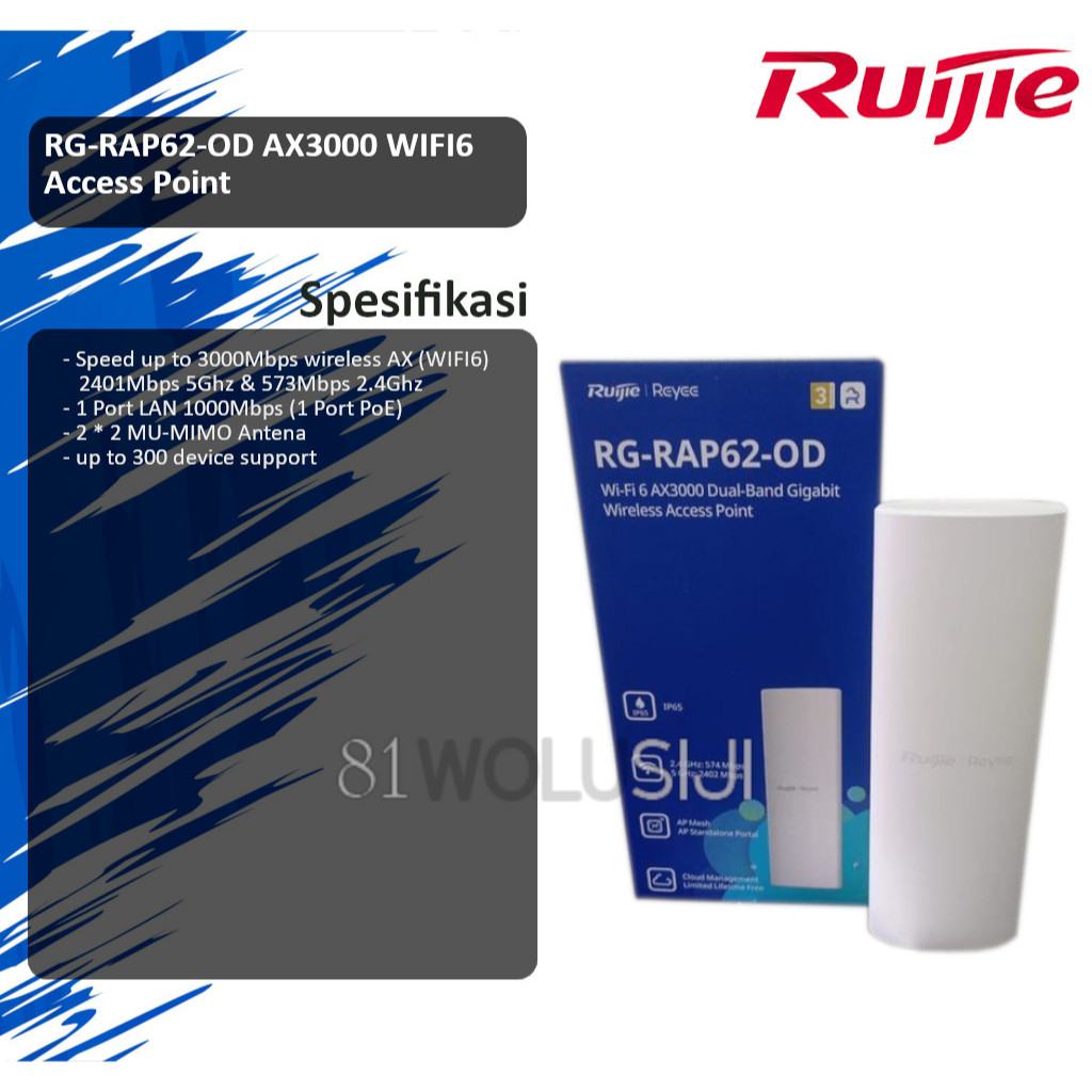 Ruijie RG RAP62 OD Dual band Gigabit Wireless AX Router 3000Mbps WIFI6 Versatile Outdoor Access Poin