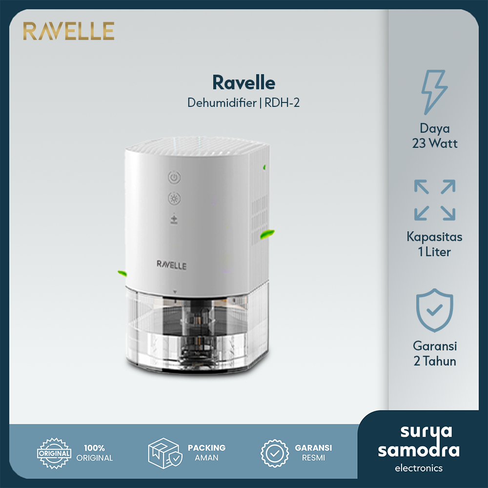 Ravelle NOVA Dehumidifier Digital 1L Smart Dehumidifier Penyerap Kelembapan Udara Serap Air Premium