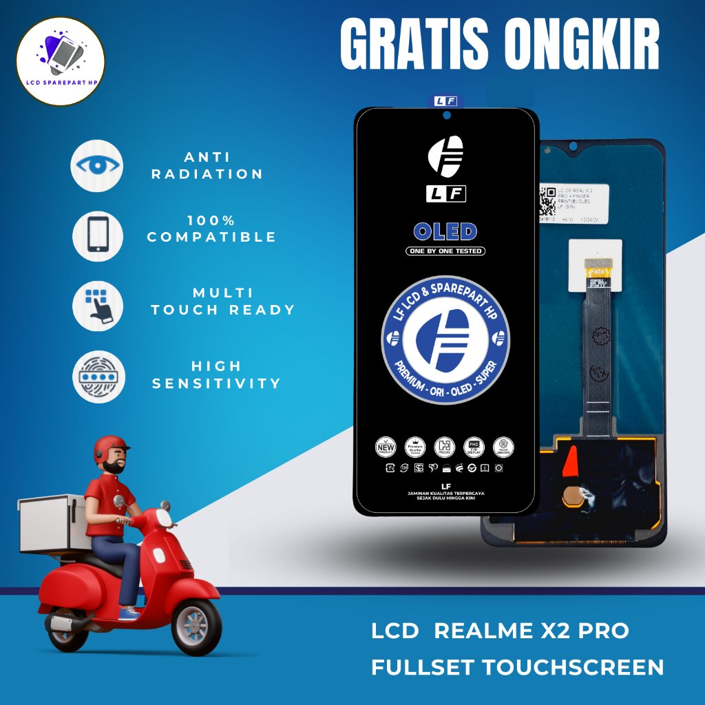 LCD Realme X2 Pro Fullset Touchscreen