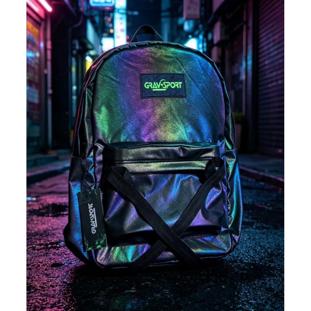 Tas Ransel Bunglon Rainbow Gradsari waterproof Tas Backpack pria wanita Tasn Gendong Unsex fungsiona