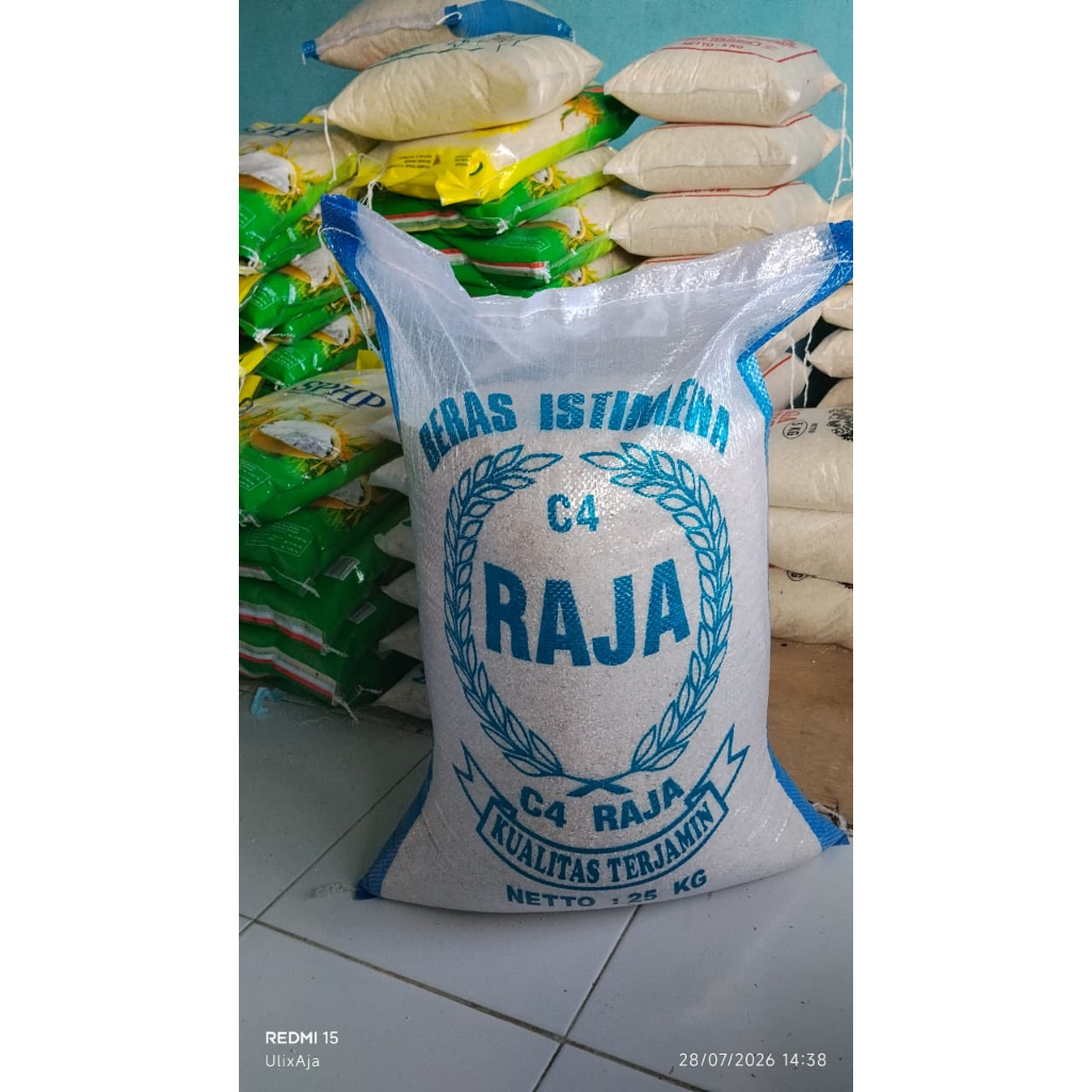 Beras Kemasan C4 Biru 25 Kg Patahan Menir sedikit utuh