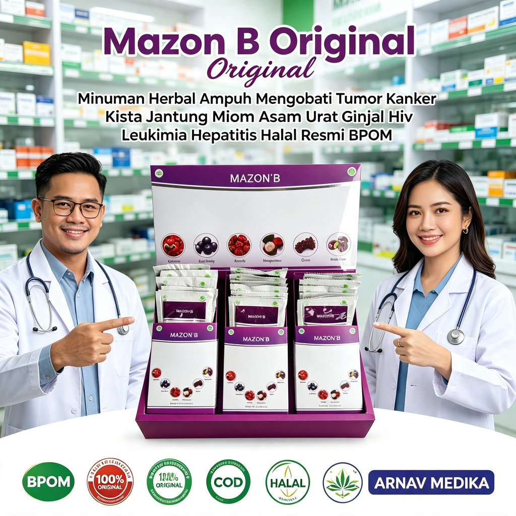 Mazon B Original Official Store 1 Box Isi 30 Sachet Minuman Herbal Ampuh Obat Tumor Kanker Kista Jan