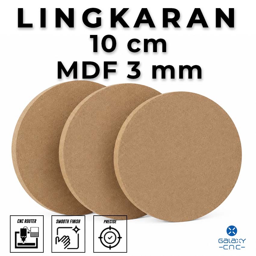 Lingkaran 10 cm - MDF 3 mm - MDF board / papan MDF kayu
