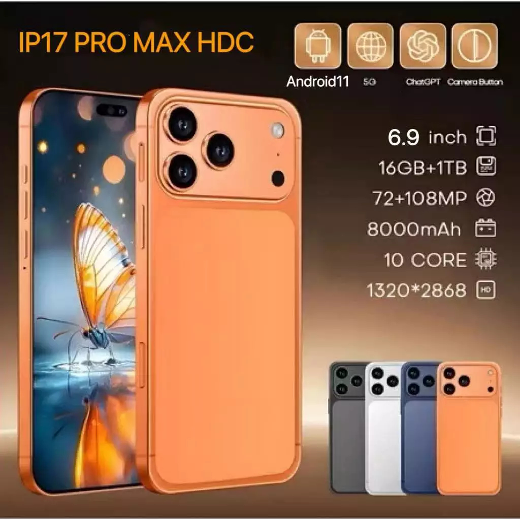 New iP 17 Pro Max HDC Android 11 6.9" Indonesia 32GB - Orange