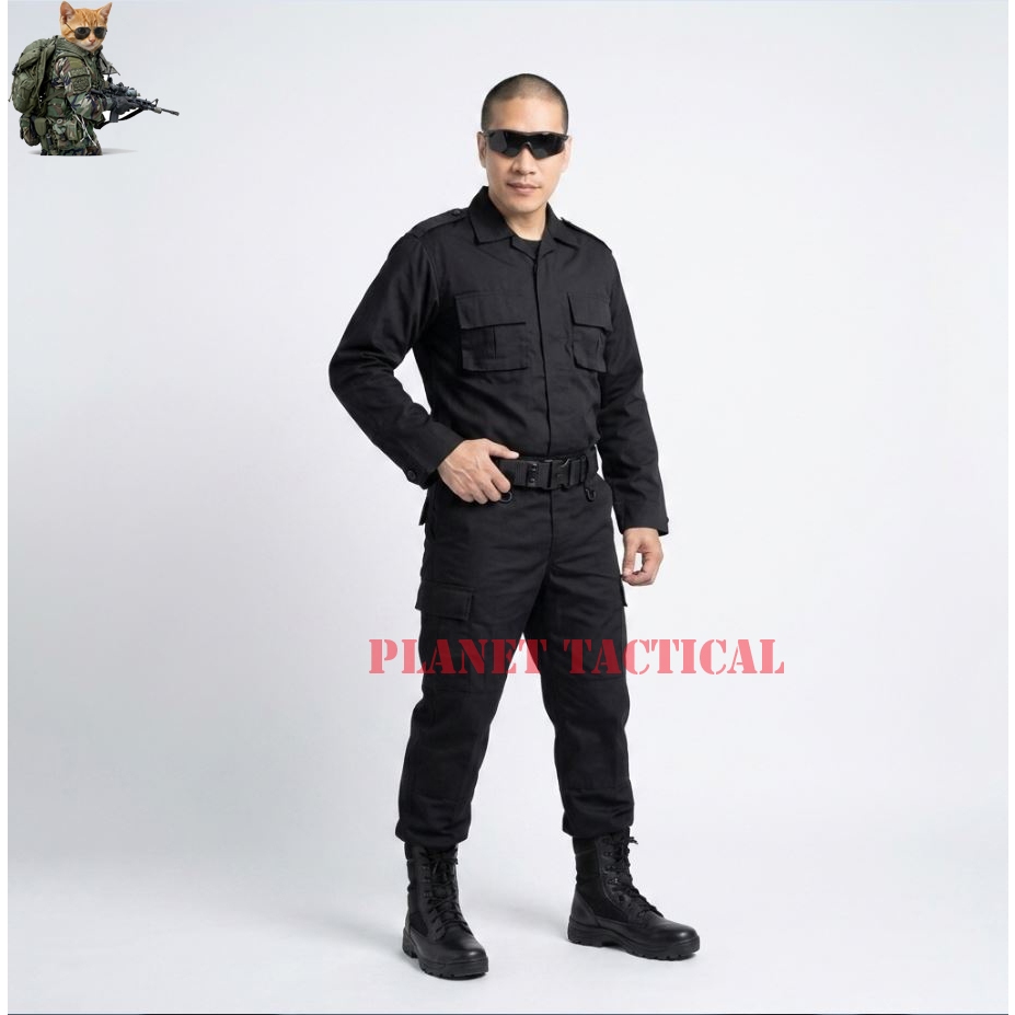 SERAGAM PDL SECURITY HITAM SERAGAM BRIMOB BAJU SATPAM BAHAN RIPSTOK GROSIR