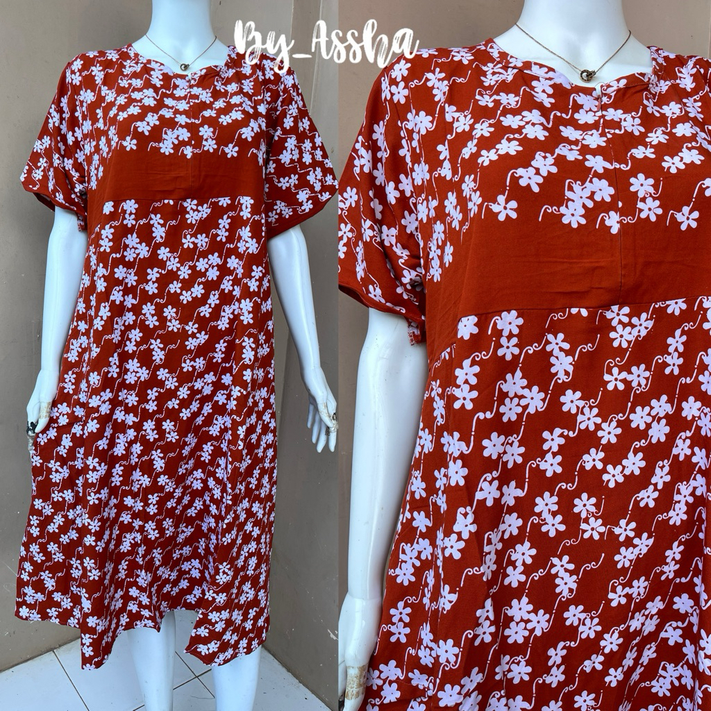 Daster Batik Qonita Pekalongan Ld 110cm/Pb 110cm Marwa Busui