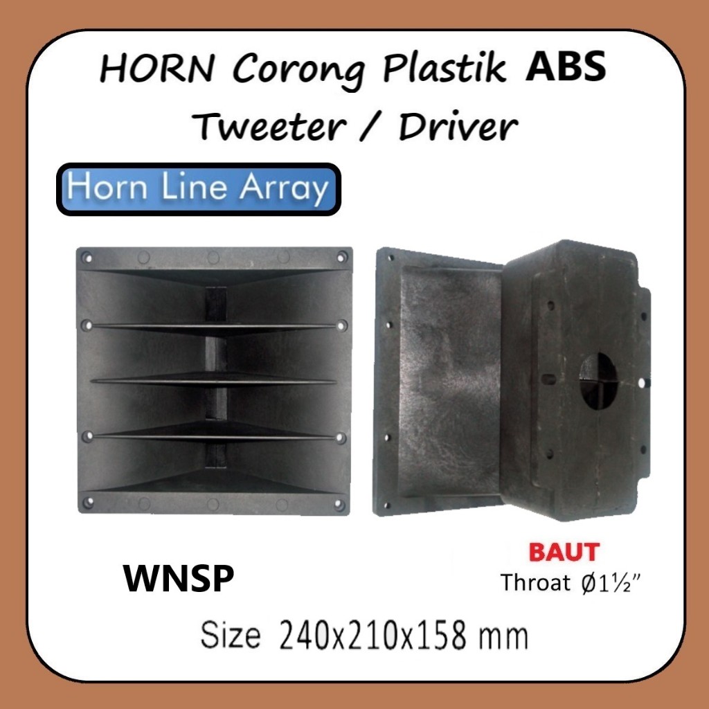 HORN LINE ARRAY DRIVER CORONG TWEETER PLASTIK ABS BAUT 21 x 24 cm (210X240) WNSP