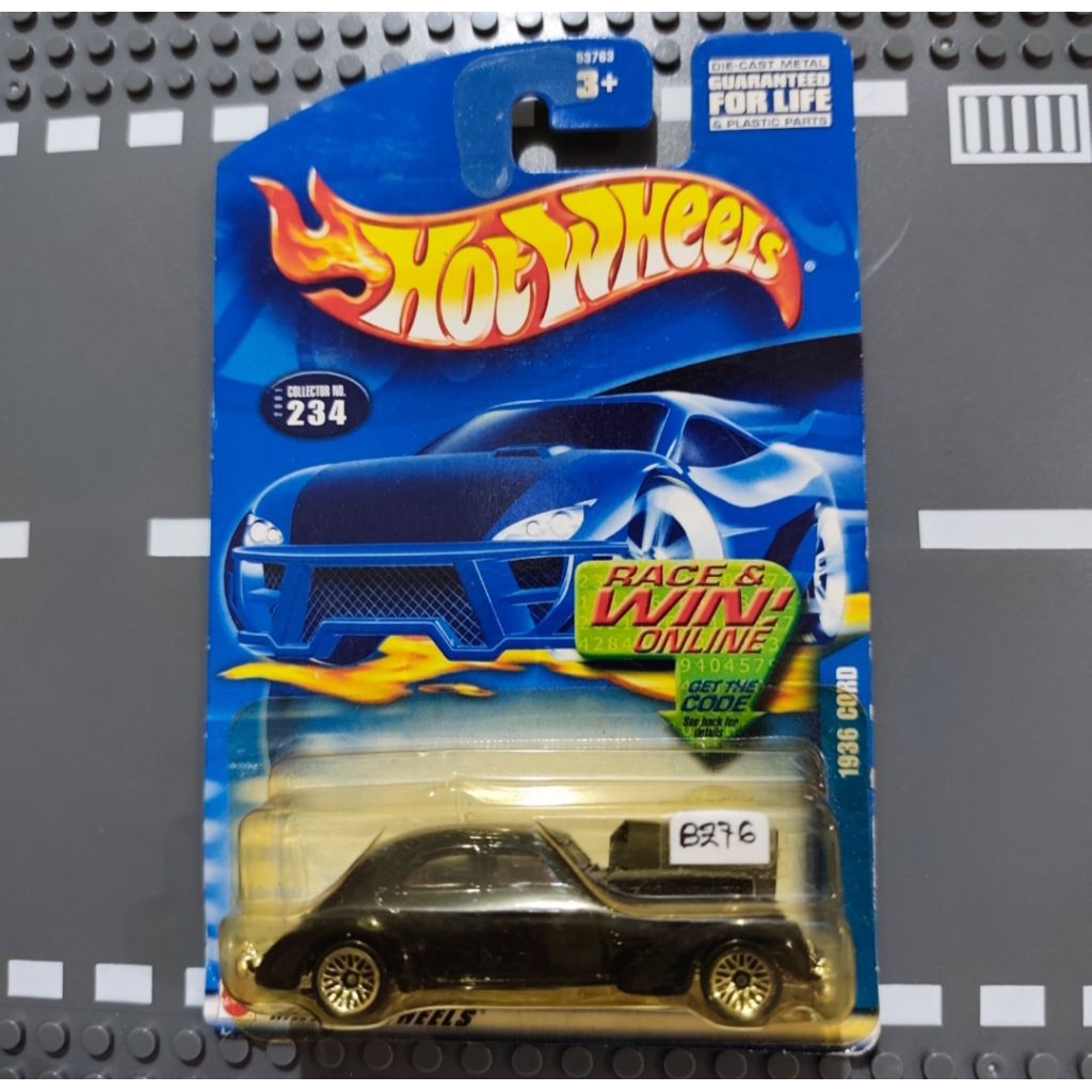 HOT WHEELS 1936 CORD HITAM NOT MINT