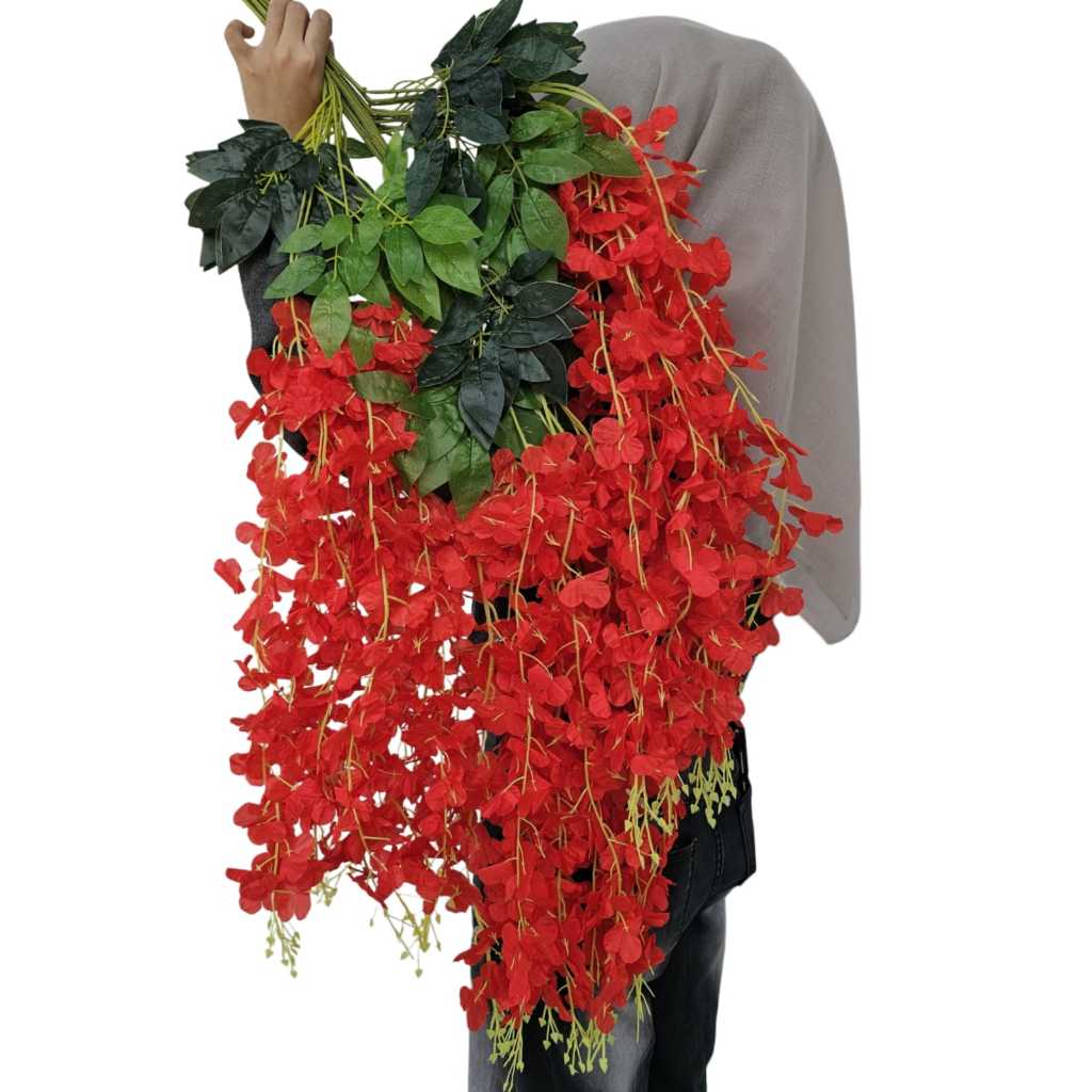 Daun Wisteria jumbo PUTIH HARGA PERLUSIN