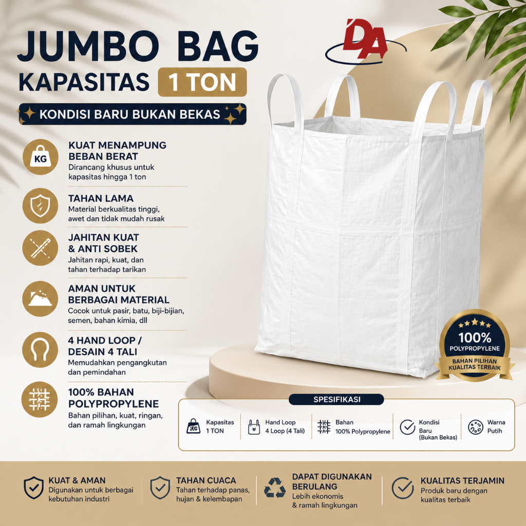 JUMBO BAG BARU Kapasitas 1 TON | TAS KARUNG JUMBO BAG 1 TON
