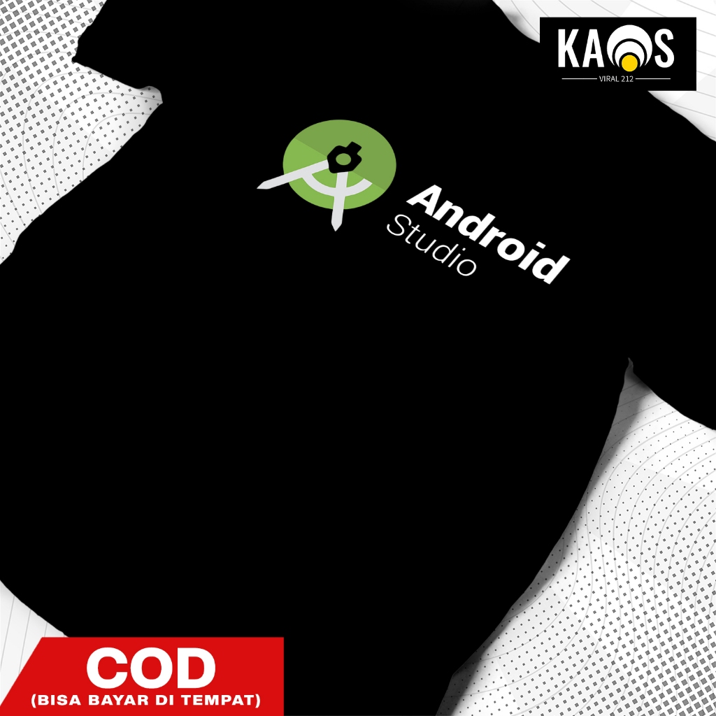 Kaos Distro Android Studio Developer Cotton Combed 30s Unisex