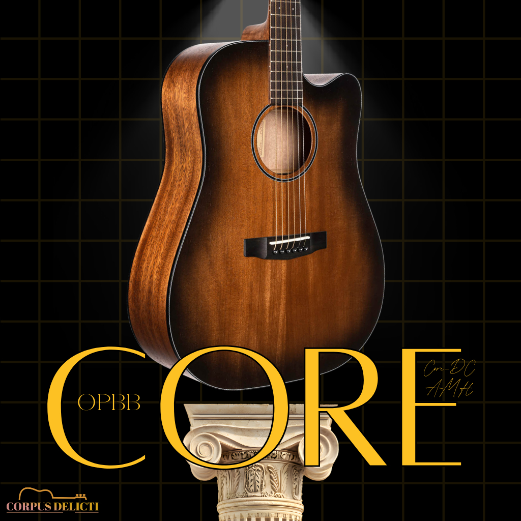Cort Core-DC AMH Open Pore Black Burst Electric Acoustic Guitar Original All Solid Acoustic Guitar F