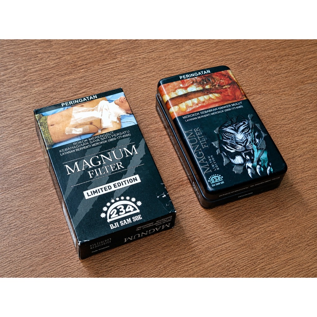 Kotak Kaleng Magnum Filter "TIGER CLAW" Limited Edition Vintage Collectible Storage Box Original